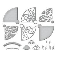 Spellbinders Die Quilted Stained Glass Window Etched Dies S5-543