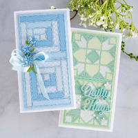 Spellbinders Die Log Cabin and Flower Mini Quilts Etched Dies S5-546