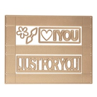 Spellbinders Shapeabilities Thoughtful Expressions Die Just For You Box S6-133