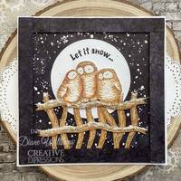 Creative Expressions Designer Boutique Snowy Owls 4 in x 6 in Stamp Set UMSDB162