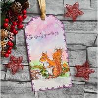 Creative Expressions Designer Boutique Squirrel Greetings 4 in x 6 in Stamp Set UMSDB166