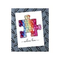 Gel Press PolyGel Plate Reusable Gel Printing Plate Puzzle Piece 4x4