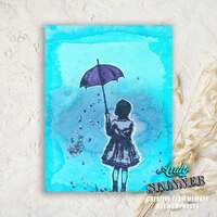 Creative Expressions Andy Skinner I’ll BeYour Umbrella 3.5in x 5.25in Pre-Cut Rubber Stamp
