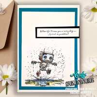Creative Expressions Andy Skinner Rainy Day 4.2 in x 3.8 in Pre-Cut Rubber Stamp