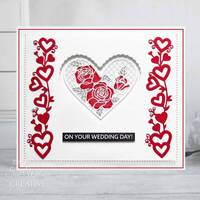 Sue Wilson Dies Slimline Anniversary Hearts CED1275