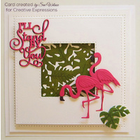 Sue Wilson Dies Necessities Flamingo Tropical Flora CED23037