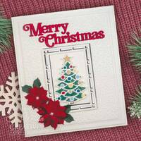 Sue Wilson Dies Festive Stained Glass Christmas Tree CED3261
