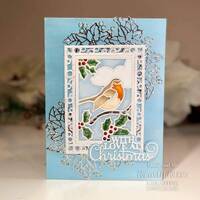 Sue Wilson Dies Festive Stained Glass Christmas Songbird CED3262