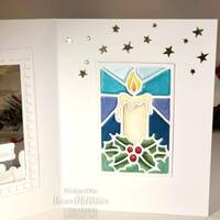 Sue Wilson Dies Festive Stained Glass Candle CED3264