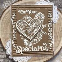 Creative Expressions Sue Wilson Border Collection Heart Scroll CED7151