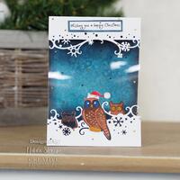 Paper Cuts Collection Die Double Edger Snow Owls CEDPC1184