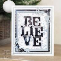 Sue Wilson Big Bold Words Believe Craft Die & Stamp Set CEDSD021