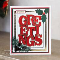 Sue Wilson Big Bold Words Greetings Craft Die & Stamp Set CEDSD022