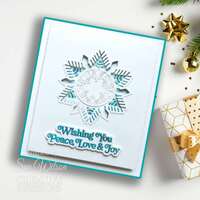Sue Wilson Festive Shadowed Sentiments - Wishing You Peace Love & Joy - CEDSS054