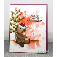 Pink Ink Impression Obsession Clear Stamps Beary Sweet