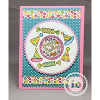 Pink Ink Impression Obsession Clear Stamps Party Cakes