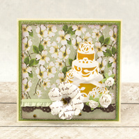 Cut and Foil Die Hotfoil Stamp Lavish Ballroom Wedding Cake