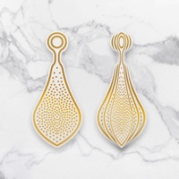 Cut and Hotfoil Stamp Dimensional Decorations Stippled Bauble