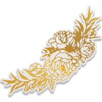 Peaceful Peonies Cut and Foil Die Hotfoil Stamp Peony Bouquet