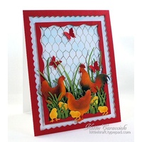 Impression Obsession Die Roosters & Chickens DIE273Z 