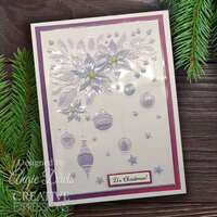 Creative Expressions Poinsettias & Baubles 5 in x 7 in 3D Embossing Folder EF3D-082