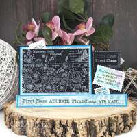 Woodware Clear Singles 4” x 6” Stamp Set - Hollyhocks - FRS1049