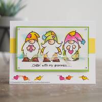Woodware Clear Stamps Three Gnomes