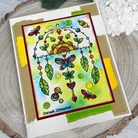 Woodware Clear Singles Garden Dream Catcher 4 x 6 Stamp