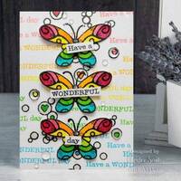 Woodware Clear Singles Wired Butterflies 4 x 6 Stamp