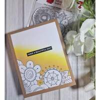 Woodware Clear Singles Petal Doodles All Bunched Up 4 in x 6 in Stamp Set JGS855