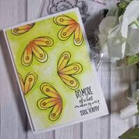Woodware Clear Singles Petal Doodles Happy Soul 4 in x 6 in Stamp Set JGS856