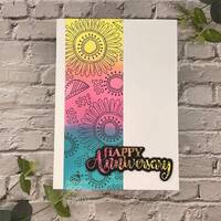 Woodware Clear Singles Petal Doodles Live Life 4 in x 6 in Stamp Set JGS860