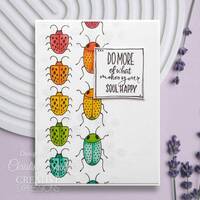 Woodware Clear Singles Bug Doodles 4 in x 6 in Stamp Set JGS865
