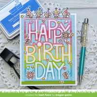 Lawn Fawn - Lawn Cuts - Giant Outlined Happy Birthday: Portrait Die - LF3104