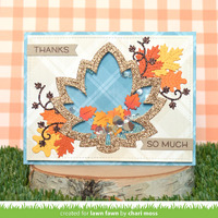 Lawn Fawn - Lawn Cuts - Outside In Stitched Maple Leaf Frame - LF3249
