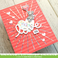Lawn Fawn - Lawn Cuts - Radiant Heart  Backdrop Dies - LF3320