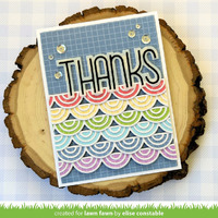 Lawn Fawn - Lawn Cuts - Giant Outlined Thanks - LF3447