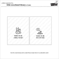 Lawn Fawn - Stamps - Little Woodland Library - LF3486