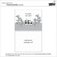 Lawn Fawn - Stamps - I Heart Pandas - LF3596