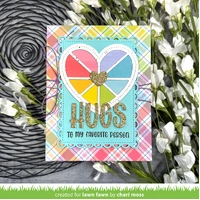 Lawn Fawn - Lawn Cuts - Stitched Happy Heart Geo Frame Add-On Dies - LF3613
