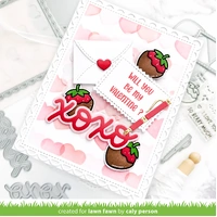 Lawn Fawn - Lawn Clippings - Layered Hearts Background Stencils - LF3623