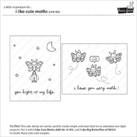Lawn Fawn - I Like Cute Moths - Stamp and Die Bundle