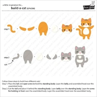 Lawn Fawn - Lawn Cuts - Build-A-Cat - LF4206