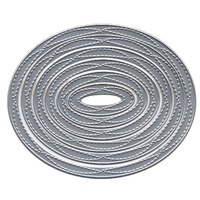 Scrap Dragon Wonky Stitched Nesting Dies Bundle Circle Square Rectangle Oval