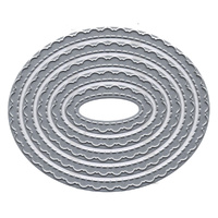 Scrap Dragon Fancy Scalloped Stitched Nesting Dies Bundle Circle Square Rectangle Oval