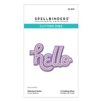 Spellbinders Die Stitched Hello Etched Dies S2-408