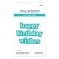 Spellbinders Die Happy Birthday Wishes Etched Dies S3-514
