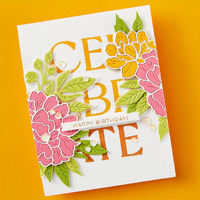 Spellbinders Die Peony Celebration Etched Dies S4-1333