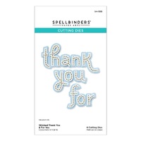 Spellbinders Die Stitched Thank You & For You Etched Dies S4-1355