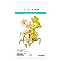 Spellbinders Die Cymbidium Orchid and Ladybugs Etched Dies S4-1363